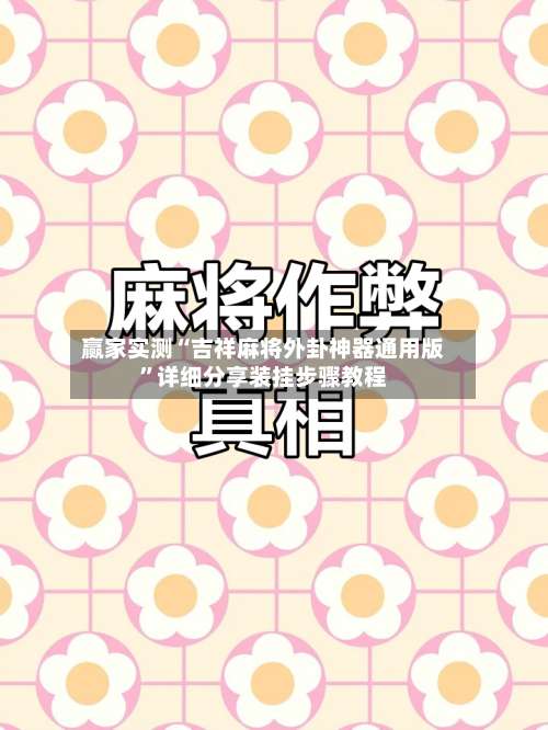 赢家实测“吉祥麻将外卦神器通用版”详细分享装挂步骤教程-第1张图片