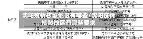 沈阳疫情核酸地区有哪些/沈阳疫情核酸地区有哪些要求-第2张图片